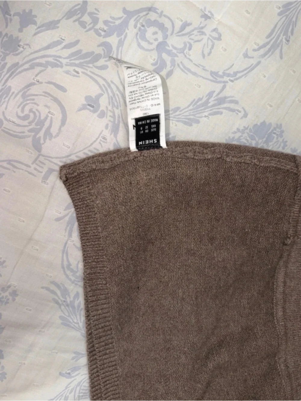 SHEIN Knit Mini Skirt in Brown